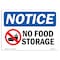 Signmission OSHA Notice, 5" Height, No Food Storage Sign With Symbol, 7" X 5", Landscape OS-NS-D-57-L-14624 - alternate 1